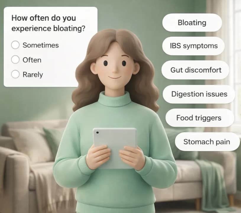 Woman finding relief with gut-brain therapy